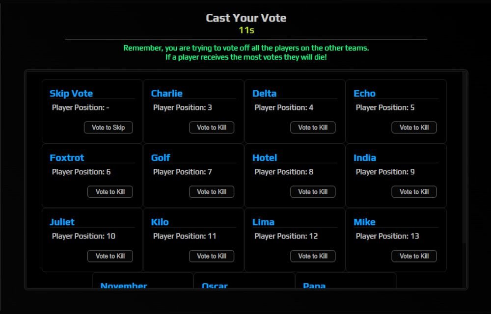 Snapshot of the vote scene